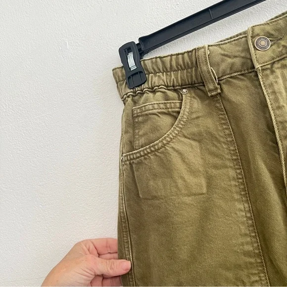 WE THE FREE PEOPLE Ezra hi rise cargo pants jeans Green 25 NWOT - Picture 6 of 11